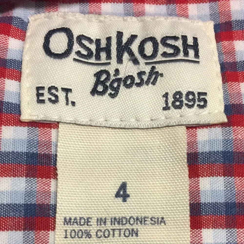OshKosh B'Gosh Boys Patterned Long Sleeve Shirt  Size 4